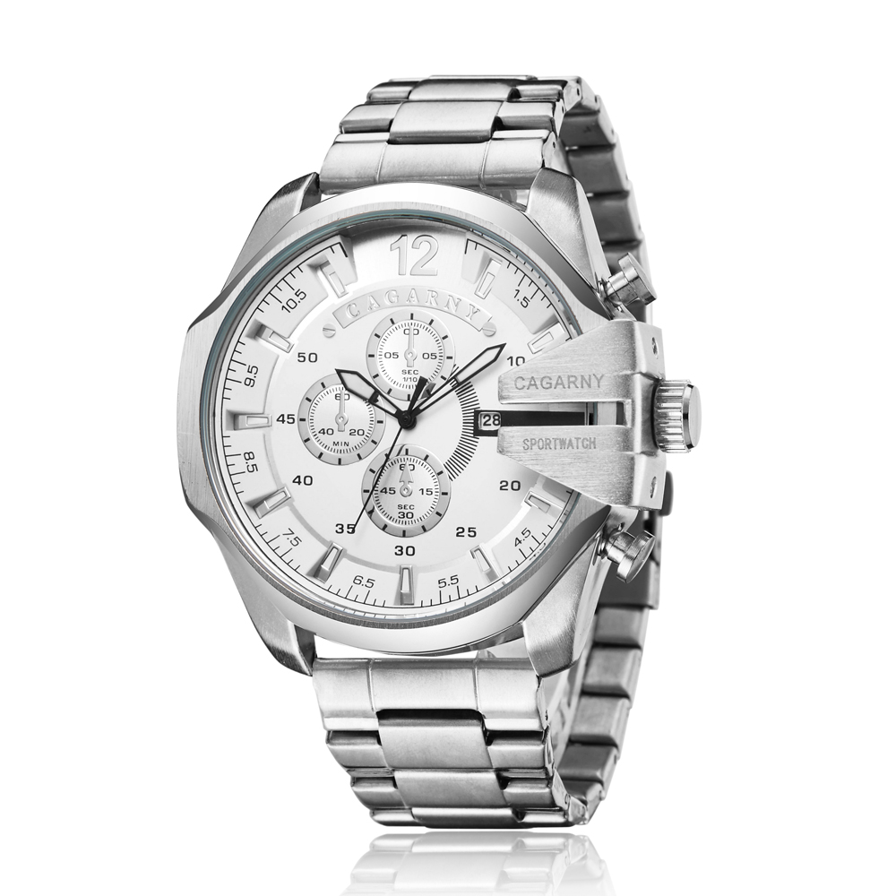 Jewelry Watches Silver - Cagarny, relojes deportivos militares resistentes al
