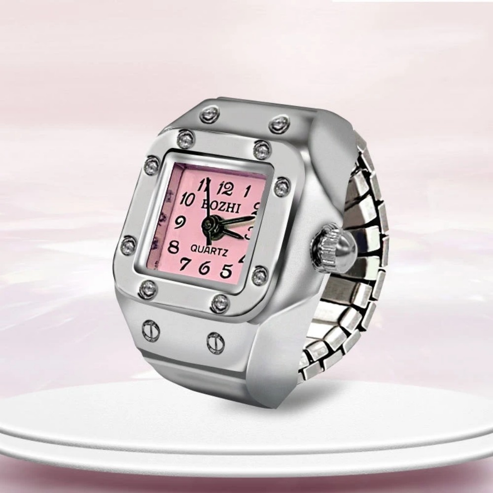 Mystery Jewelry Jar Watches - Reloj de Anillo con Esfera Cuadrada