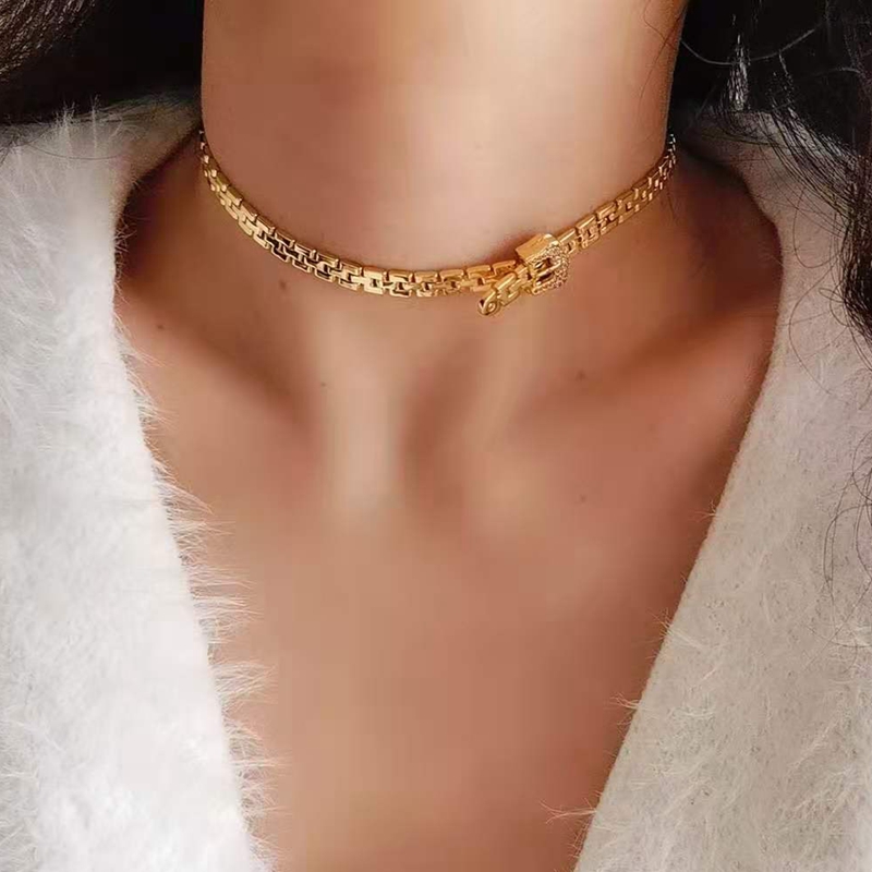 Fine Jewelry Watches Women - Collar de latón con correa de