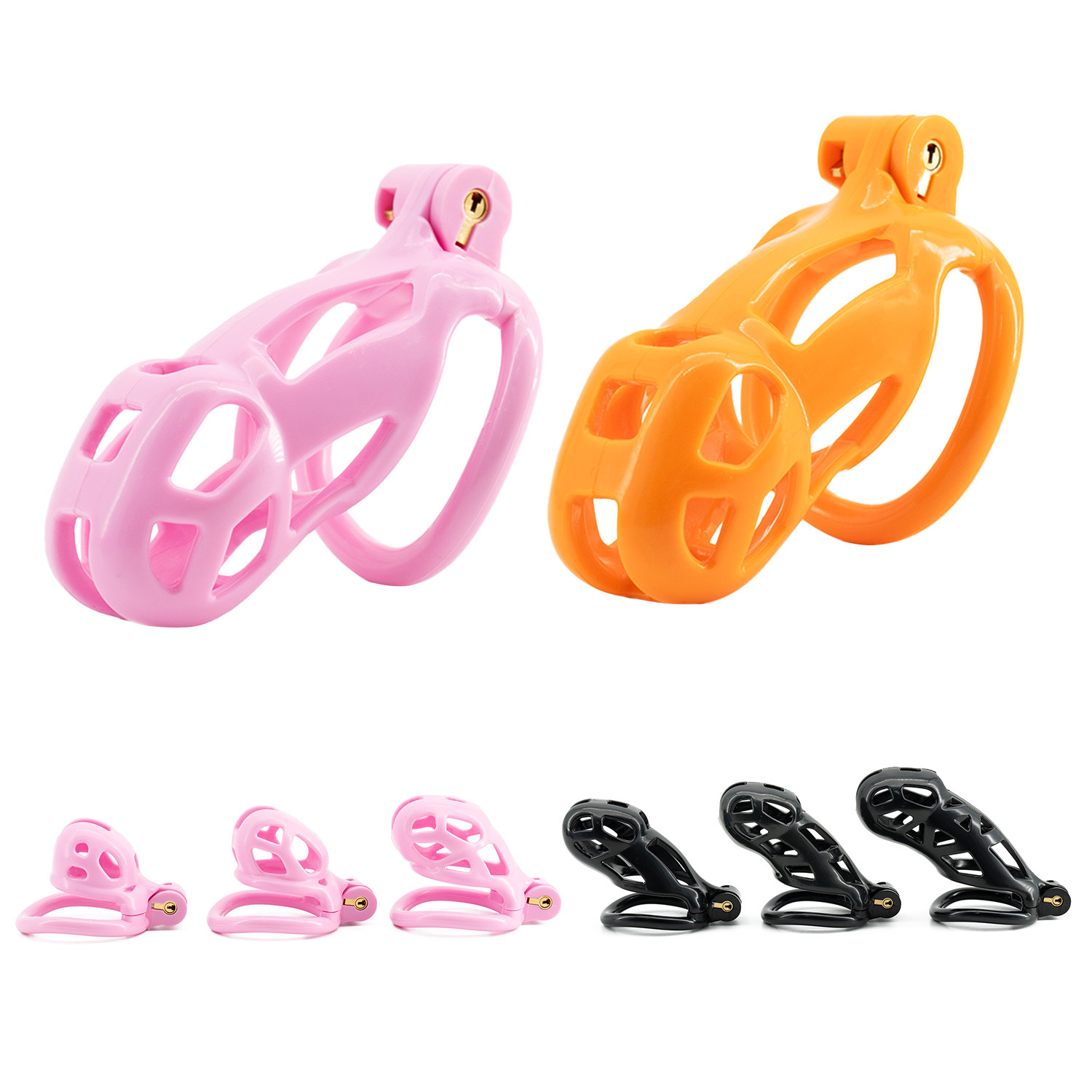 Couple Ring Set - Jaula de castidad de nailon CB