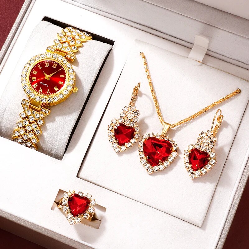 Mystery Jewelry Jar Watches - Reloj de lujo dorado para mujer,