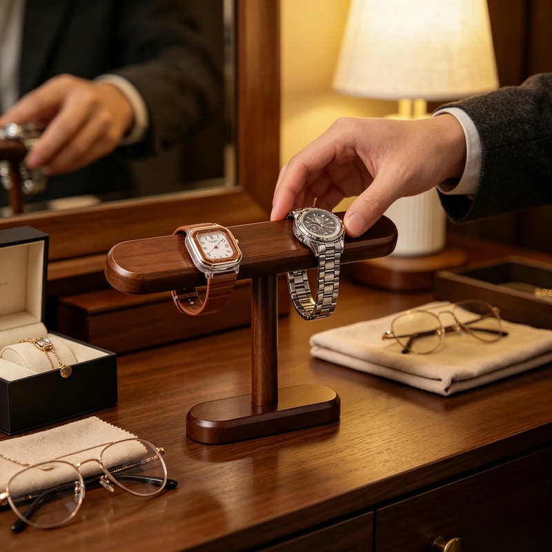 Expositor de madera de nogal p - Jewelry And Watches Exhibition reseña y precio