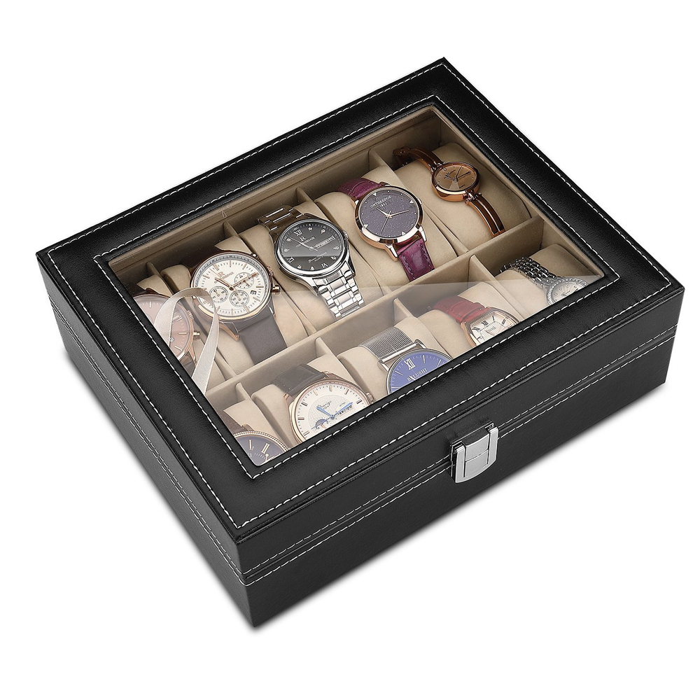 Caja de reloj de franela gris  - Best Jewelry Watches For Men reseña y precio