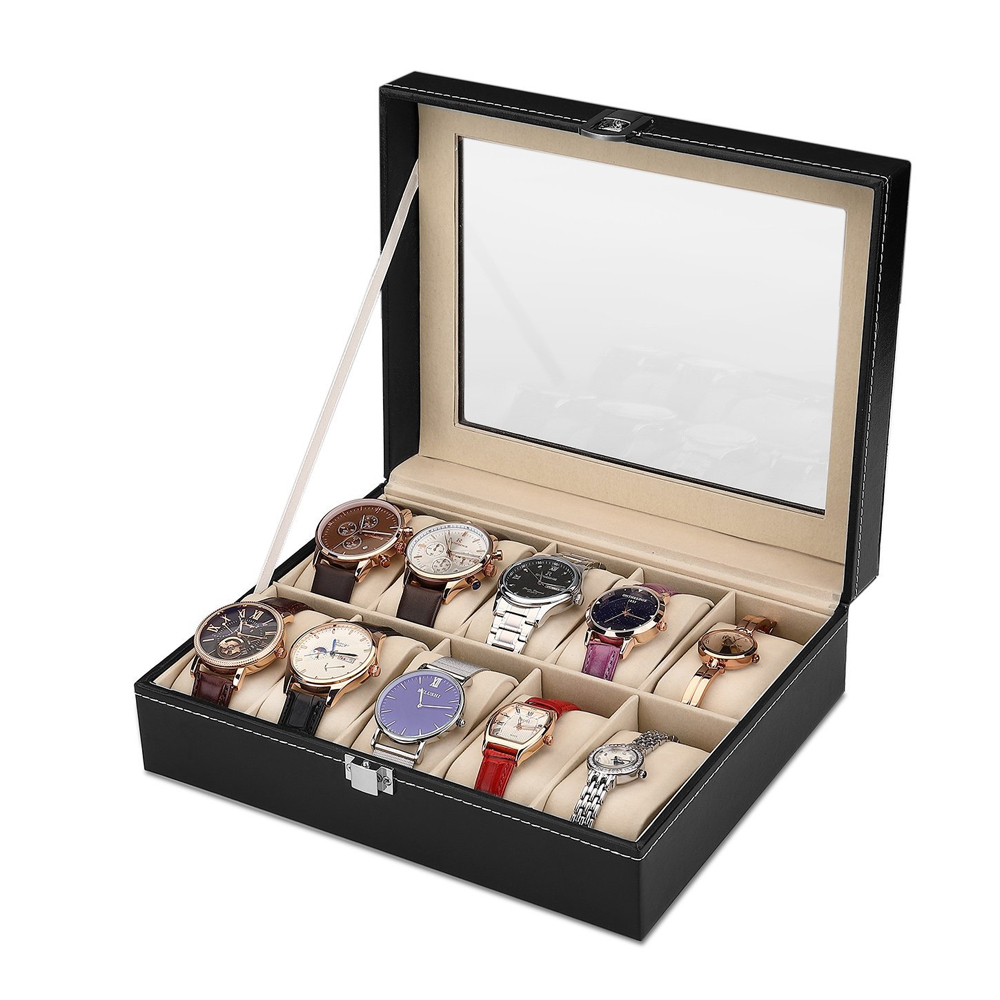 Caja de reloj de franela gris  - Best Jewelry Watches For Men reseña y precio