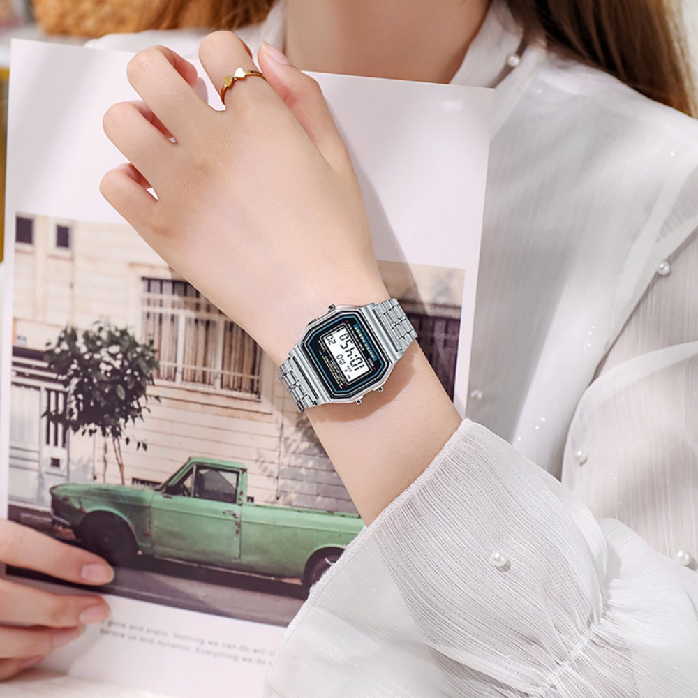 Reloj Digital elegante para mu - Jewelry Watches Silver reseña y precio
