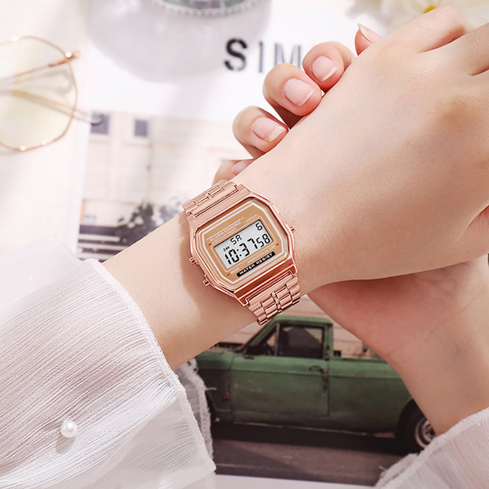 Reloj Digital elegante para mu - Jewelry Watches Silver reseña y precio