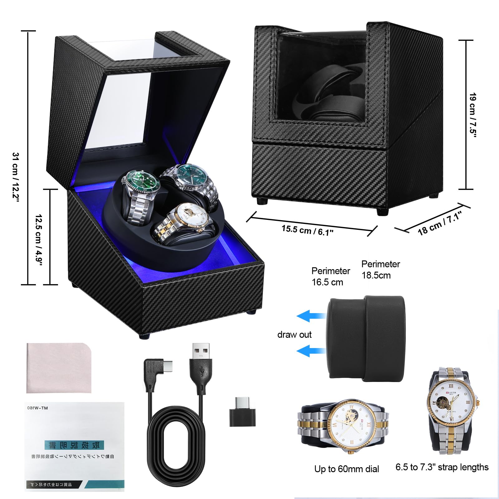 J&T Technology - Estuche Girat - Automatic Watch Winder reseña y precio