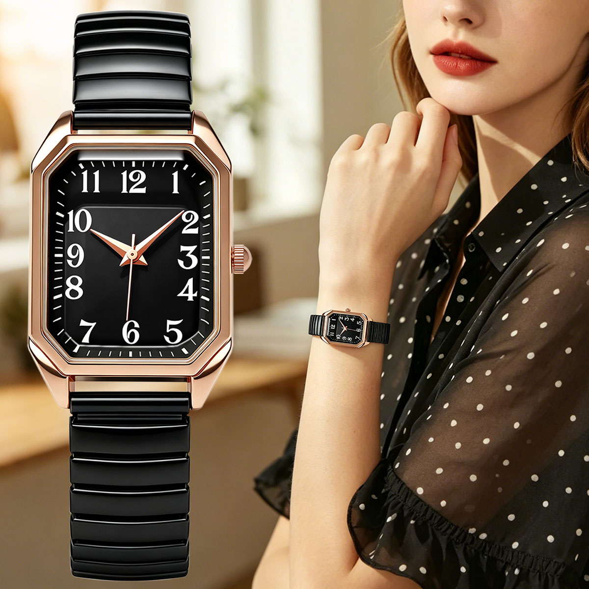Reloj de Cuarzo Octagonal Rect - Jewelry Watches For Women reseña y precio