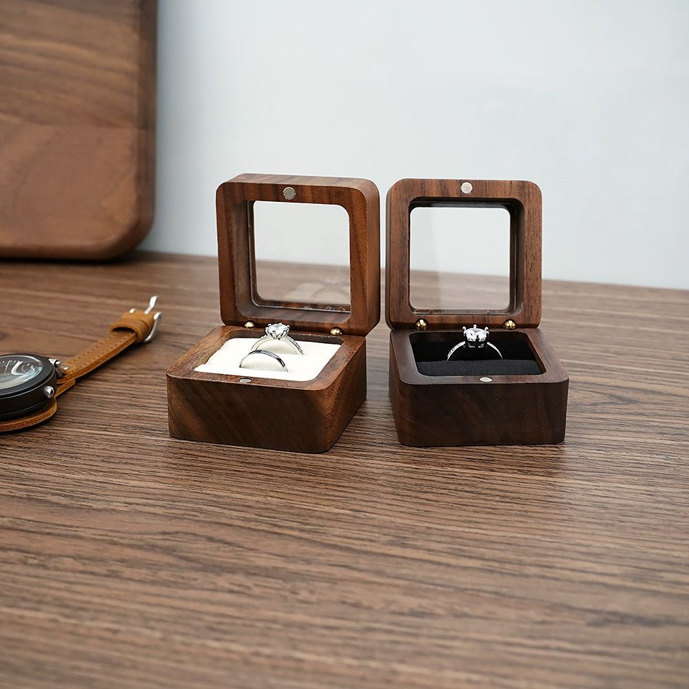 Joyero de madera para parejas, - Couple Ring Set reseña y precio