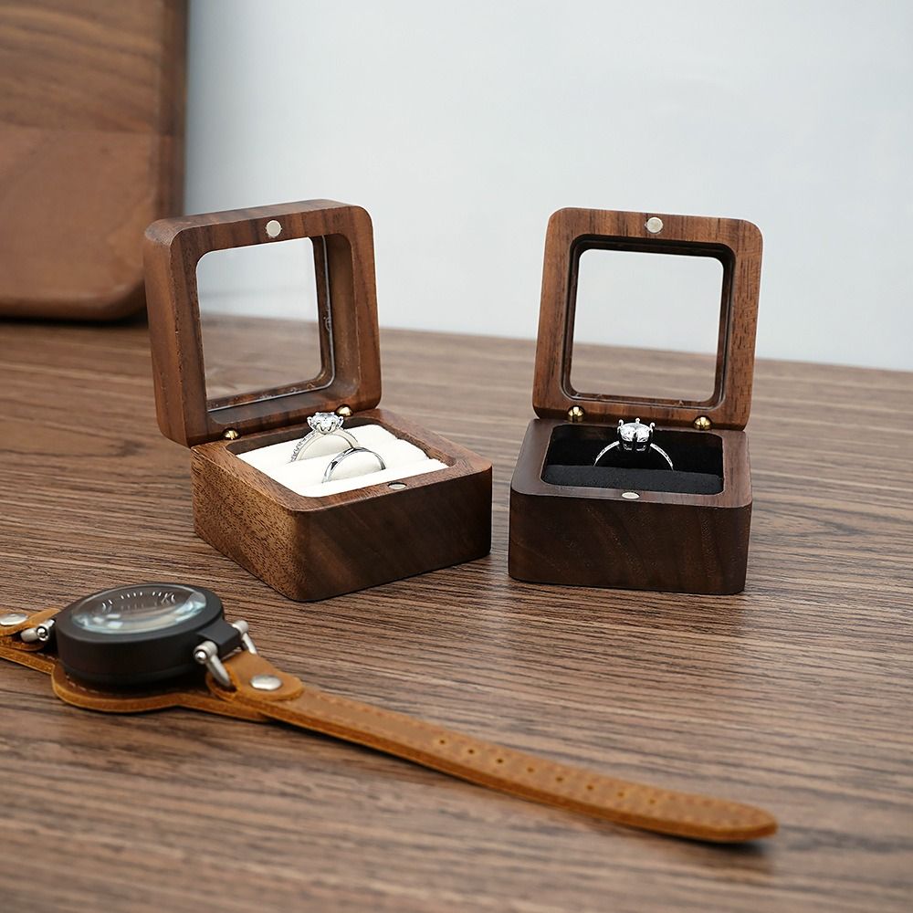 Joyero de madera para parejas, - Couple Ring Set reseña y precio