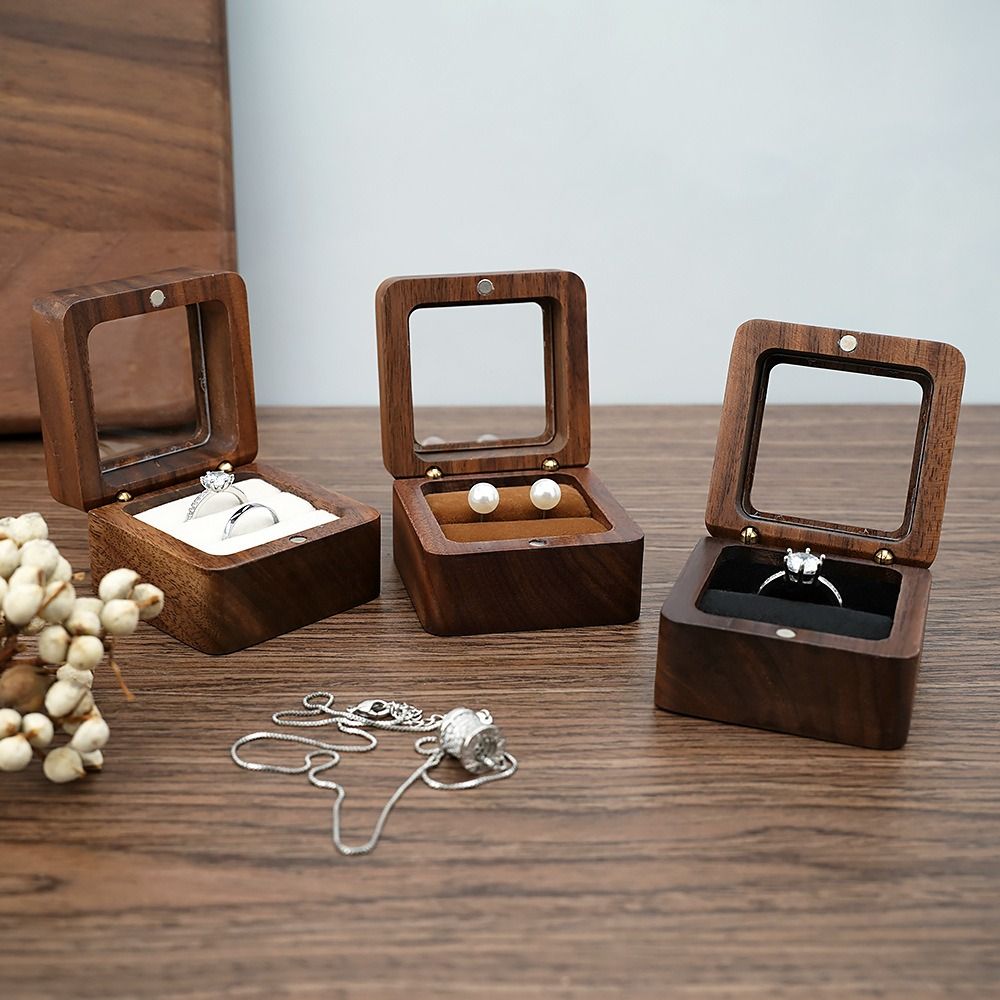 Joyero de madera para parejas, - Couple Ring Set reseña y precio